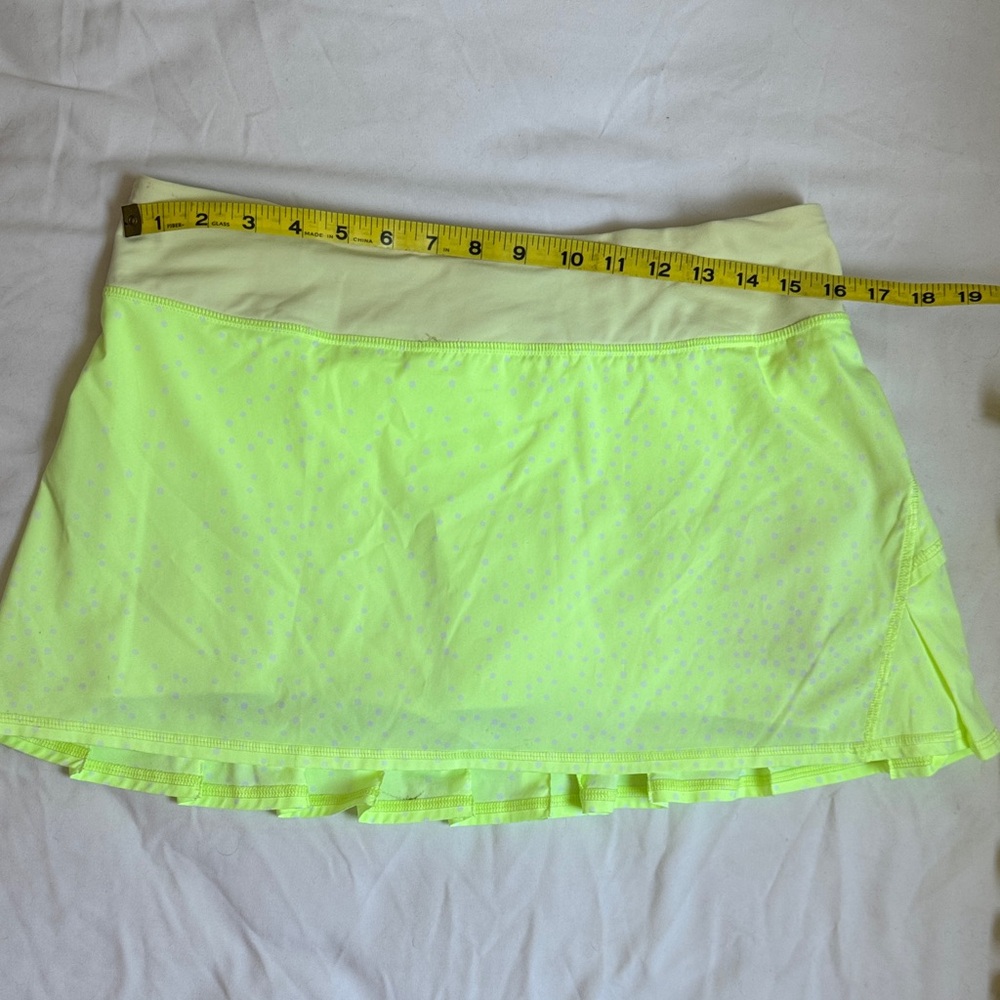 Lululemon Athletica Neon Yellow Skater Skirt